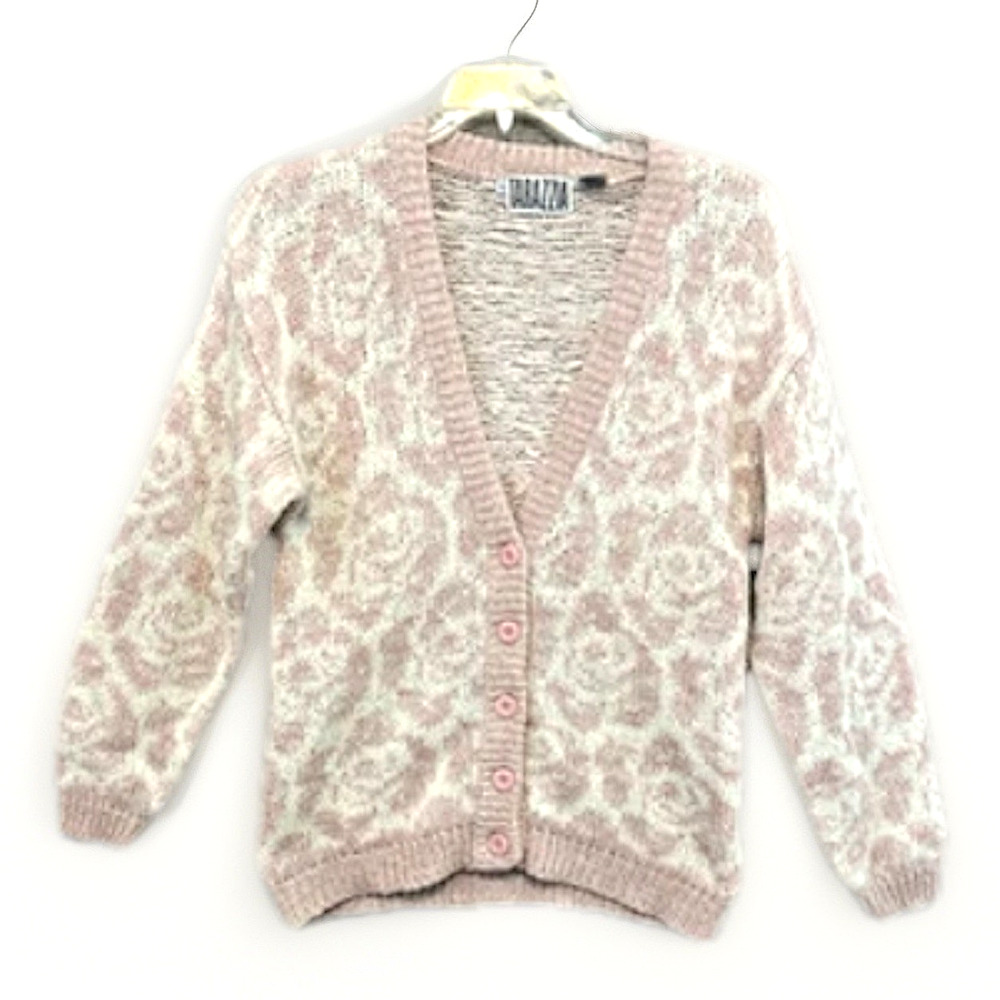 VTG Tarazzia Cardigan Sweater Womens Small Pretty N Pink Y2K Coquette Wool Blend